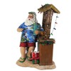 Kurt S. Adler 11" Beach Santa at Tiki Bar Figure,