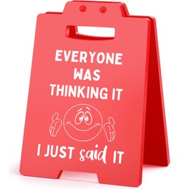 Funny Office Decor for Women Men Coworker, Everyone Was Thinking It, I Just Said It Decoration Sign, Gag Gifts for Boss Lady Colleague Friend Work Bestie Office Cubicle Decor Desk Accessories Red Sign