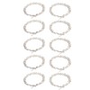 5 Pair Silver Hoop Earrings Retro Simple Lightweight Zinc Alloy
