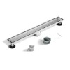 NEODRAIN 28 Inch Recessed Tile-In Brushed Stainless Steel Linear Floor