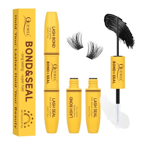 QUEWEL Cluster lash Glue lash Bond and Seal for DIY