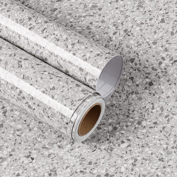 Yenhome Counter Top Peel and Stick Waterproof 30"X200" Grey Granite