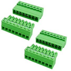 2 Sets 3.81 mm/0.15 in 8 Pins Solderless Connection Pluggable Terminals, 28-16AWG PCB Mounting Screw Terminal (8Pin (2Sets))