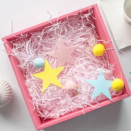 PEVOGON Easter Grass Bulk Raffia Filler Paper Shreds for Easter Basket Gift Packaging Filling Egg Stuffer Party Supplies(Pale Pink)