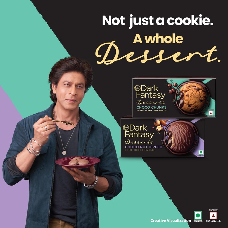 Sunfeast Dark Fantasy Desserts Choco Chunks,UNIQUE 75g | Filled Cookie