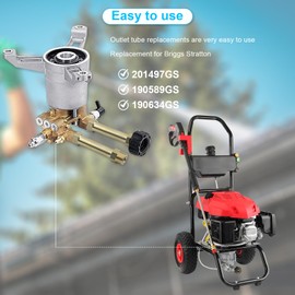 Pressure Washer Outlet Tube Replacement 201497GS 190589GS 190634GS for Craftsman Pressure Washers Compatible with Briggs & Stratton & Troy-Bilt Pressure Washer Pump Parts