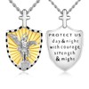 TRISHULA Saint Michael Necklace 925 Sterling Silver Saint Michael Pendant Archangel Michael Necklace Amulet Necklace Religious Jewellery Gifts for Men and Women