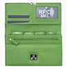 Prime Hide Soft Leather Travel Planner Wallet RFID Blocking Green