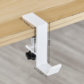 DACUAN Purse Hanger for Desk, 2pcs Headphone Holder Clamps, Universal Fit Desk Headphone Hanger, Movable Table Hooks for Hanging Bags Clothes, Hats, Coats