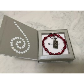 Honora NIB Honora Beautiful Deep Red Cultured Pearl Elastic Bracelet