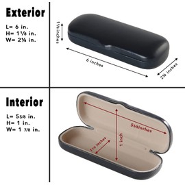 Hard Shell Eyeglass Case Clamshell for Small Frames, Reading Glasses for Women Men Eyeglasses