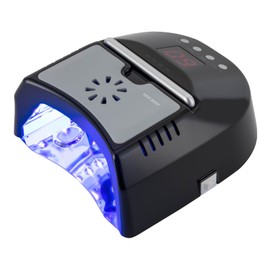 UV Led Nail Lamp Cordless, 72W UV Lights for Gel Nails with Fan and LCD Digital Timer, Rechargeable Nail Dryer with Portable Handle Perfect for Salon Home Nail Art(Black)