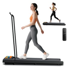 RIVANO Under Desk Walking Pad, Treadmill with Handles, Walking Pad Treadmill Compact & Portable with Remote Control, Quiet Adjustable Portable Speed Jogging Smart Mat Work for Home Office, Orange