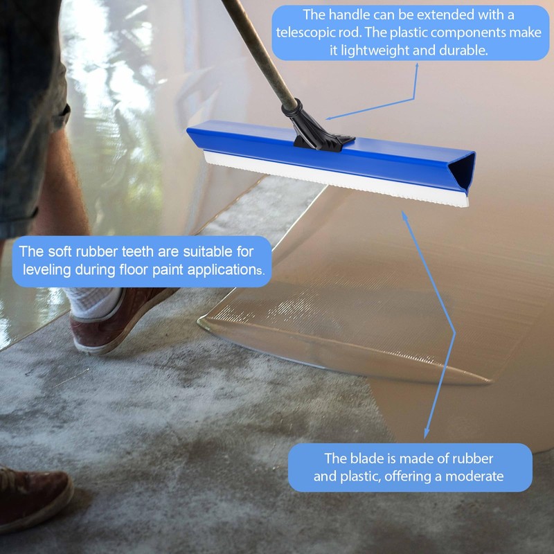 Lanties 2 Pack 16 Inches Epoxy Floor Squeegees Notched Squeegee