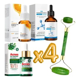 Kit Serum Vitamina C Ácido Hialuronico Salicílico Rodillo 4p