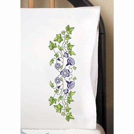Tobin Floral Vine Stamped for Embroidery Pillowcases