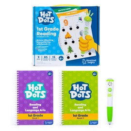 Educational Insights Hot Dots Jr. Let's Master 1st Grade Reading Set - 1st Grade Workbooks with Interactive Pen, Homeschool Learning Activities, Learn to Read Activity Books for Kids Ages 6+