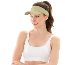 MK MATT KEELY Sun Visor Hat Sports Adjustable Baseball Cap with Outdoor UV Protection for Women Men Khaki