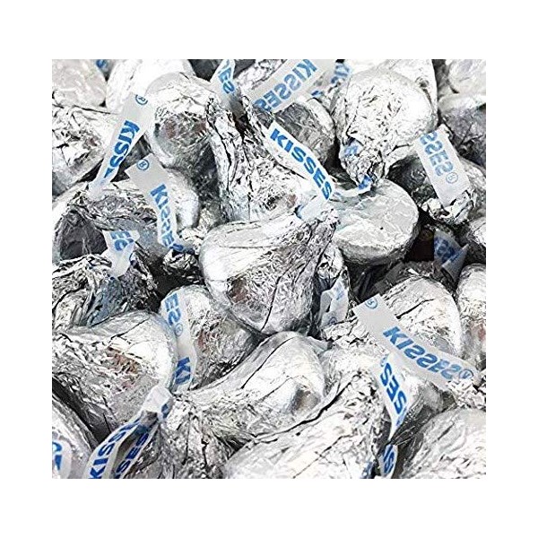 Hershey's Kisses, Milk Chocolate in Silver Foil (Pack of 6 Pounds)