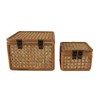 Deco 79 Rattan Handmade Decorative Box Woven Rattan Decorative Keepsake