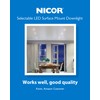 NICOR Lighting DSE 4-inch White Square Selectable LED Surface Mount
