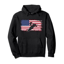 American Flag Snowmobile Apparel - Snowmobile Pullover Hoodie