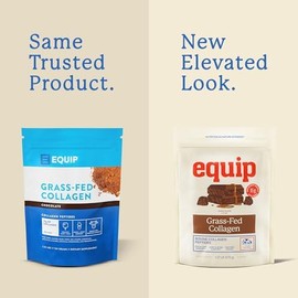 Equip Foods Grass Fed Collagen Powder -100 Hydrolyzed Bovine Collagen Peptides with Amino Acids - Prime Beef Collagen for Healthy Joints, Skin  Nails
