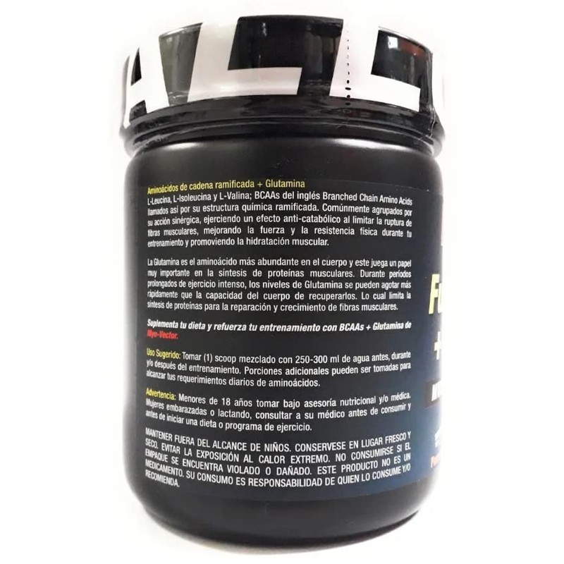 Myo-Vector, Full Bcaa 411Glutamine Sabor Piña Fresa, 450g.