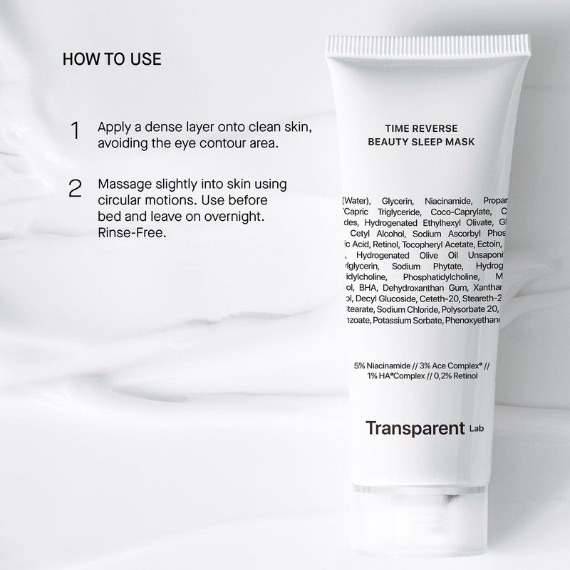 Transparent Lab Time Reverse Beauty Sleep Mask Anti-Aging Night Mask