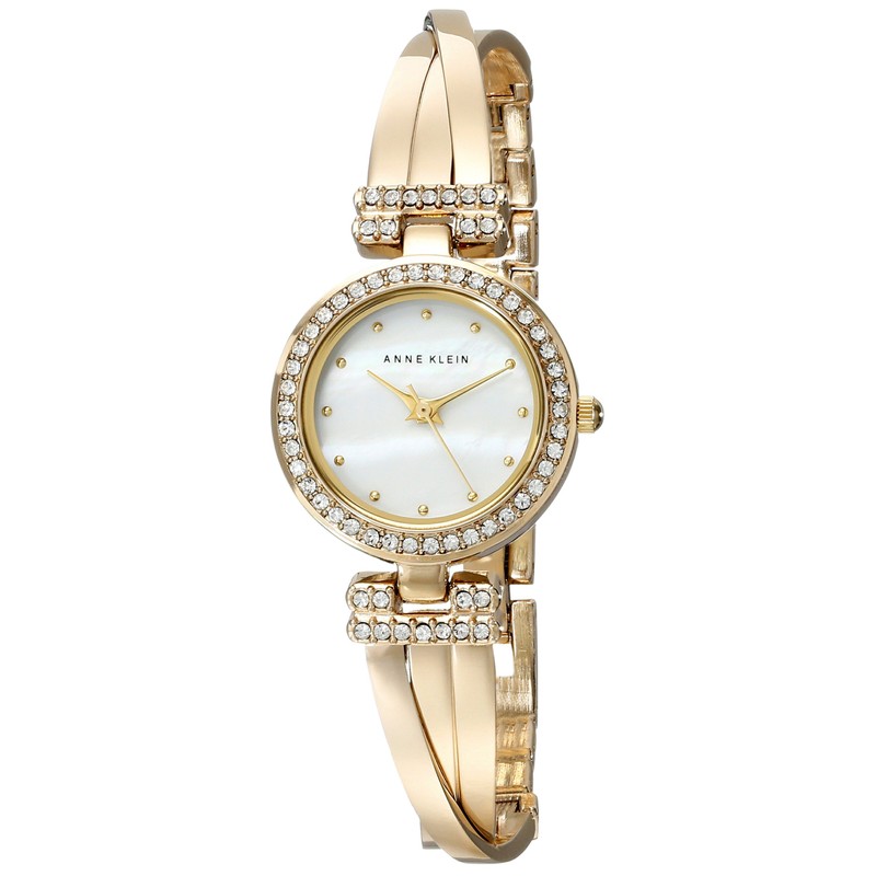 Anne Klein Women's Premium Crystal Accented Bangle Watch and Bracelet