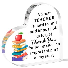 AMZQ Teacher Appreciation Gifts for Women Teacher Thank You Acrylic Keepsake Gifts Graduation Retirement First Last Day