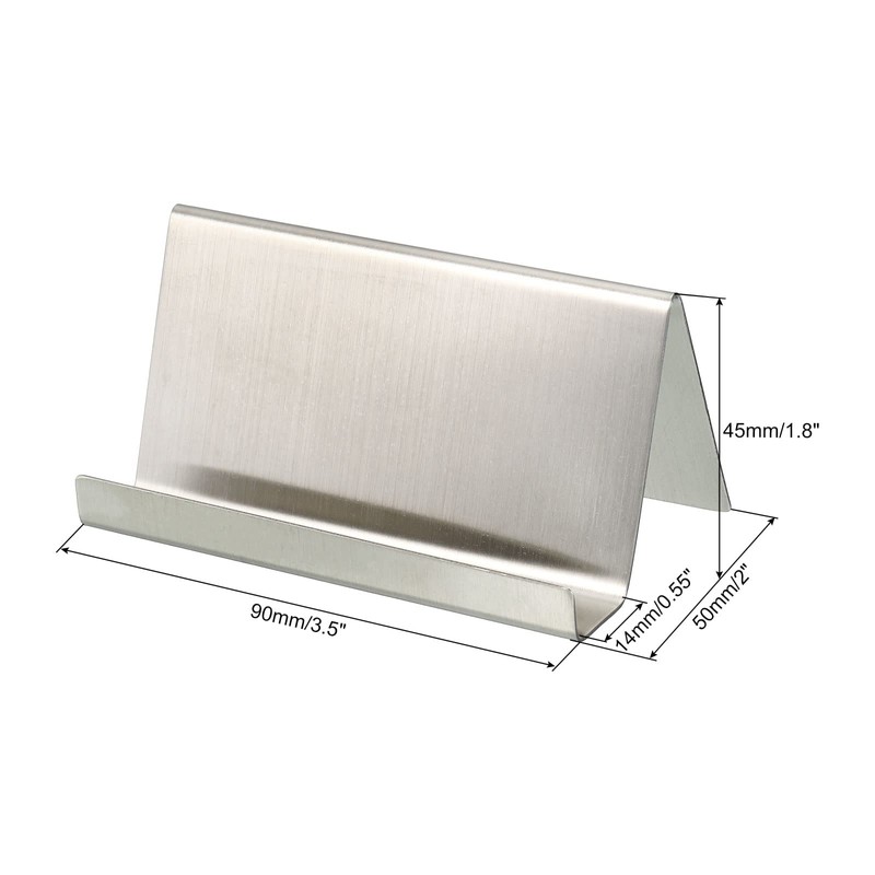 PATIKIL Business Card Holder, 2 Pack Brushed 304 Stainless Steel