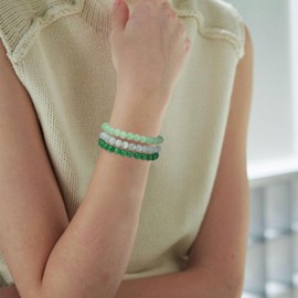 3 PCS Healing Crystal Bracelets for Women 8mm Natural Stone Beaded Stretch Bracelet Jewelry Gifts