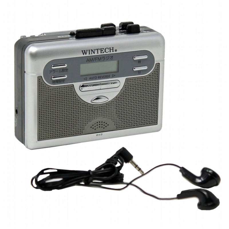 WINTECH PCT-11R2 Tape Recorder with Radio (FM Wide Compatible), Silver,