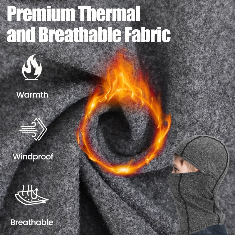 Beehow Kids Balaclava Ski Mask Kids Scarf Kids Fleece Gaiter