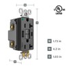 Legrand 20 Amp Hospital Grade GFCI USB Type A/C Wall