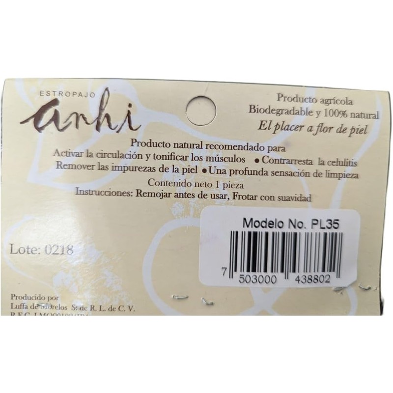 Lufa Estropajo Zacate Exfoliante – Esponja Natural 100% Biodegradable