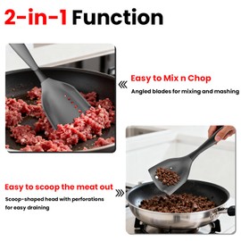 Meat Chopper Spatula Ground Beef Potato Masher Hamburger Smasher Tool