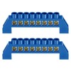 8 Positions Blue Terminal Block Bus Bar Brass Ground Bar