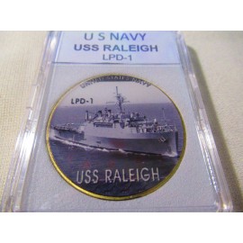 US NAVY - USS Raleigh (LPD-1) Challenge Coin