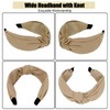 Ondder Khaki Headband Top Knot Headbands for Women Non Slip