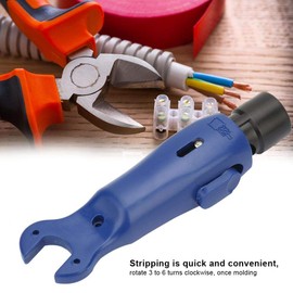 Wire Stripper Pen, RG59/6 Electric Coaxial Cable Stripper Pen Wire Stripping Pliers Cutter with Hex Head Spanner