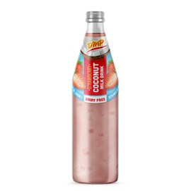 De Mi Pais Leche de Coco Sabor a Fresa con Pulpa 16.4oz / Strawberry Flavored Coconut Milk with Pulp 16.4oz (6)