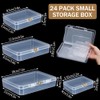 Lighterday Rectangular Plastic Box with Lids in Mixed Sizes, Pack