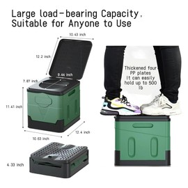 Portable Camping Toilet for Adults, Folding Toilet with Lid Supports up to 500lbs, Porta Potty for Camping and Cabin Use, Outdoor Travel Toilet for Car, Traffic Jam, Hiking