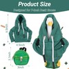 7 Inch Desk Goose Outfit Green Hoodie and Mini Backpack