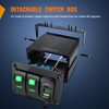 Nilight 2 Gang Rocker Switch Box 12V SPST ON Off