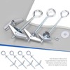 Glarks 15pcs M4 O-Shaped Eye Bolt Toggle Anchors Set for