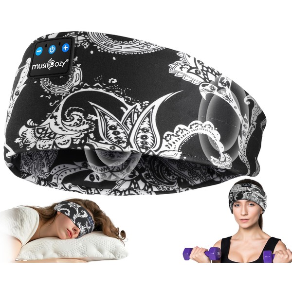 MUSICOZY Sleep Headphones Bluetooth Headband 5.4 Wireless Headband Headphones for
