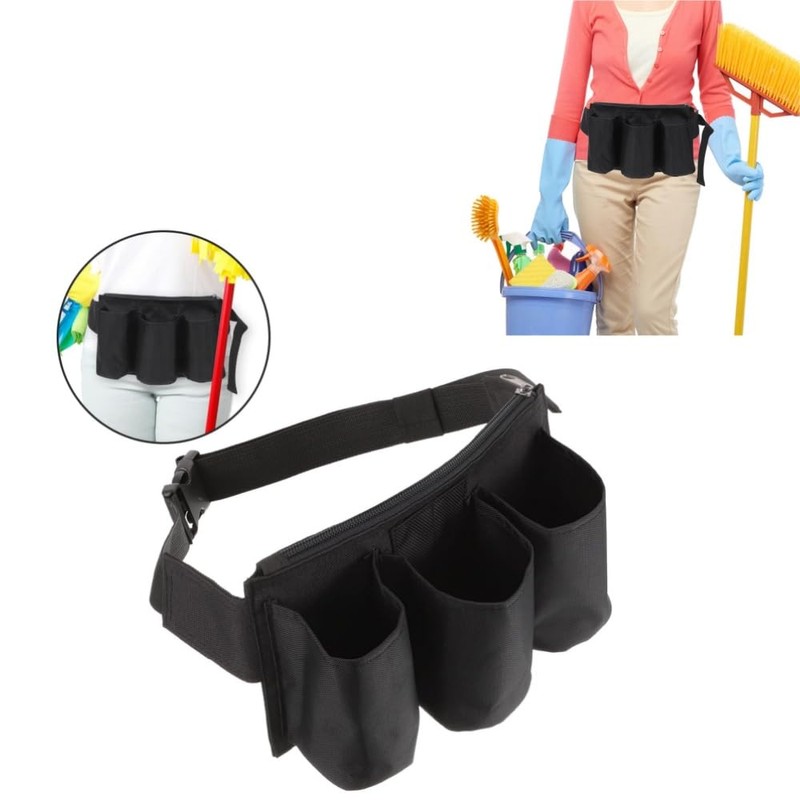 Professional Cleaning Apron with Pockets, Utility Waist Apron with Adjustable